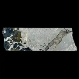 40.97 g Seymchan meteorite slice showcasing Widmanstätten pattern, 4 bln years old, Russia