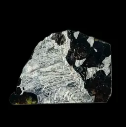 15.15 g Seymchan meteorite slice showcasing Widmanstätten pattern, 4 bln years old, Russia
