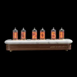 Limited Edition Nixie Clock – Vostok 1 Rocks: Carrara Marble