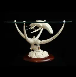 Mammoth ivory sculpture “Ocean” high quality mammoth tusk