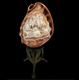 Sacral Shell Lamp with Marian Relief