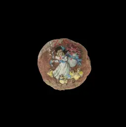 Fossilized Hadrosaurus Dinosaur Egg, Painting made by Nikas Safronov