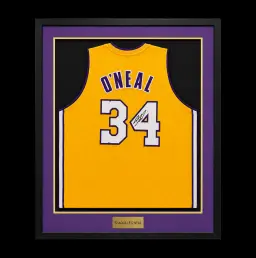 Shaquille O’Neal（奧尼爾）親筆簽名洛杉磯湖人球衣
