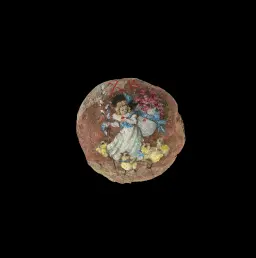 Fossilized Hadrosaurus Dinosaur Egg, Painting made by Nikas Safronov