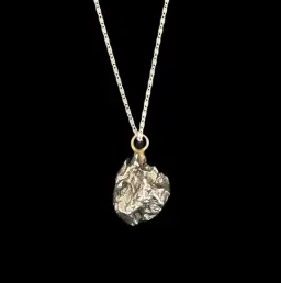 Sikhote-Alin Meteorite Pendant with silver chain
