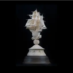Mammoth ivory sculpture “White cloud” high quality mammoth tusk