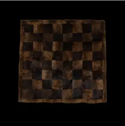 Sheared beaver fur blanket