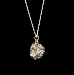 Sikhote-Alin Meteorite Pendant with silver chain
