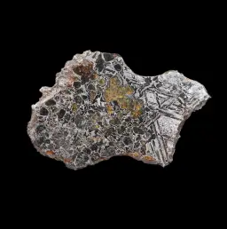 118 g Expansive Seymchan meteorite slice with intricate Widmanstätten pattern, 4 bln years old, Russia