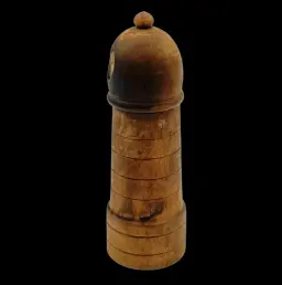 Wooden Perfume Case with Glass Flask and Fragrance Remnants – Rustic Treasure