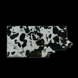 19.72 g Seymchan meteorite slice showcasing Widmanstätten pattern, 4 bln years old, Russia