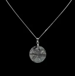 Celestial Circle: Muonionalusta Meteorite Necklace