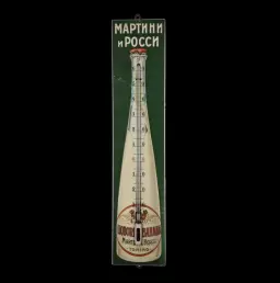 Vintage thermometer with an advertisement for the "Martini & Rossi" brand, Europe, 1890–1910