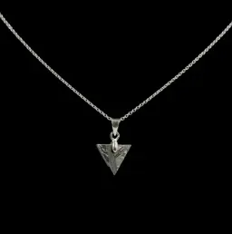 Triangular Precision: Muonionalusta Meteorite Necklace