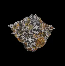25 g Compact Seymchan meteorite slice with unique Widmanstätten pattern, 4 bln years old, Russia
