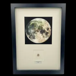 1.322 gr Lunar Meteorite “Bechar 003” – Moon Fragment in Wooden Frame