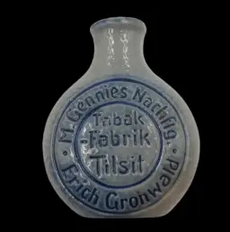 Tobacco Vessel “M. Gennies Nachflg. – Erich Gronwald – Tabak-Fabrik Tilsit” – Rare Porcelain Artifact from East Prussia