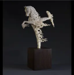 Mammoth ivory sculpture “Singing wind” high quality mammoth tusk