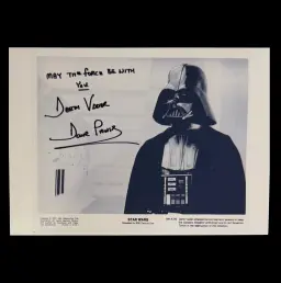 David Prowse 親筆簽名《星球大戰》相片（附題詞）
