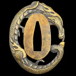 Tsuba in the Form of a Coiled Dragon – A Masterpiece of Japanese Craftsmanship