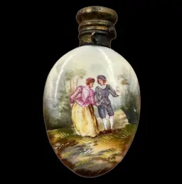 Porcelain Perfume Bottle with Hand-Painted Design – A Romantic Keepsake