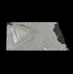 30.134 g Seymchan meteorite slice showcasing Widmanstätten pattern, 4 bln years old, Russia