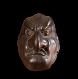 Centuries-Old Iron Kabuki Mask: The Face of Jealousy in Japanese Theater