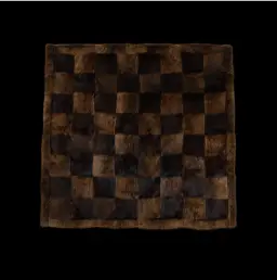 Sheared beaver fur blanket