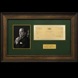 J. Paul Getty Signed Bank Cheque, 1928