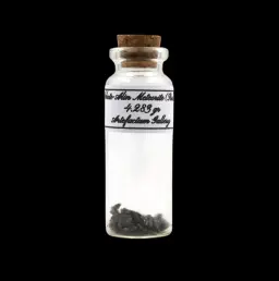 4.283 g Sikhote-Alin meteorite in sealed bottle, Russia