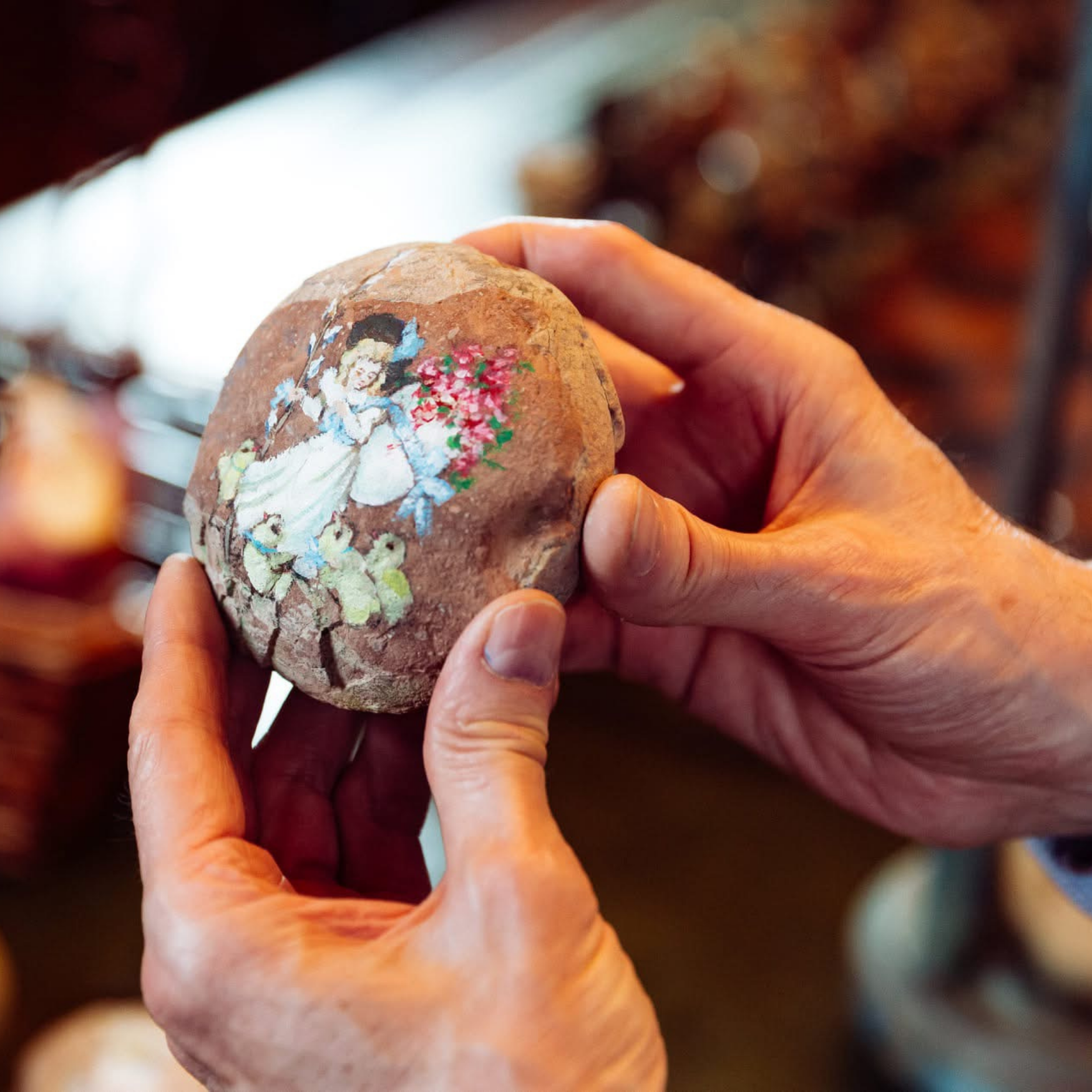 Fossilized Hadrosaurus Dinosaur Egg, Painting made by Nikas Safronov - preview photo 4123