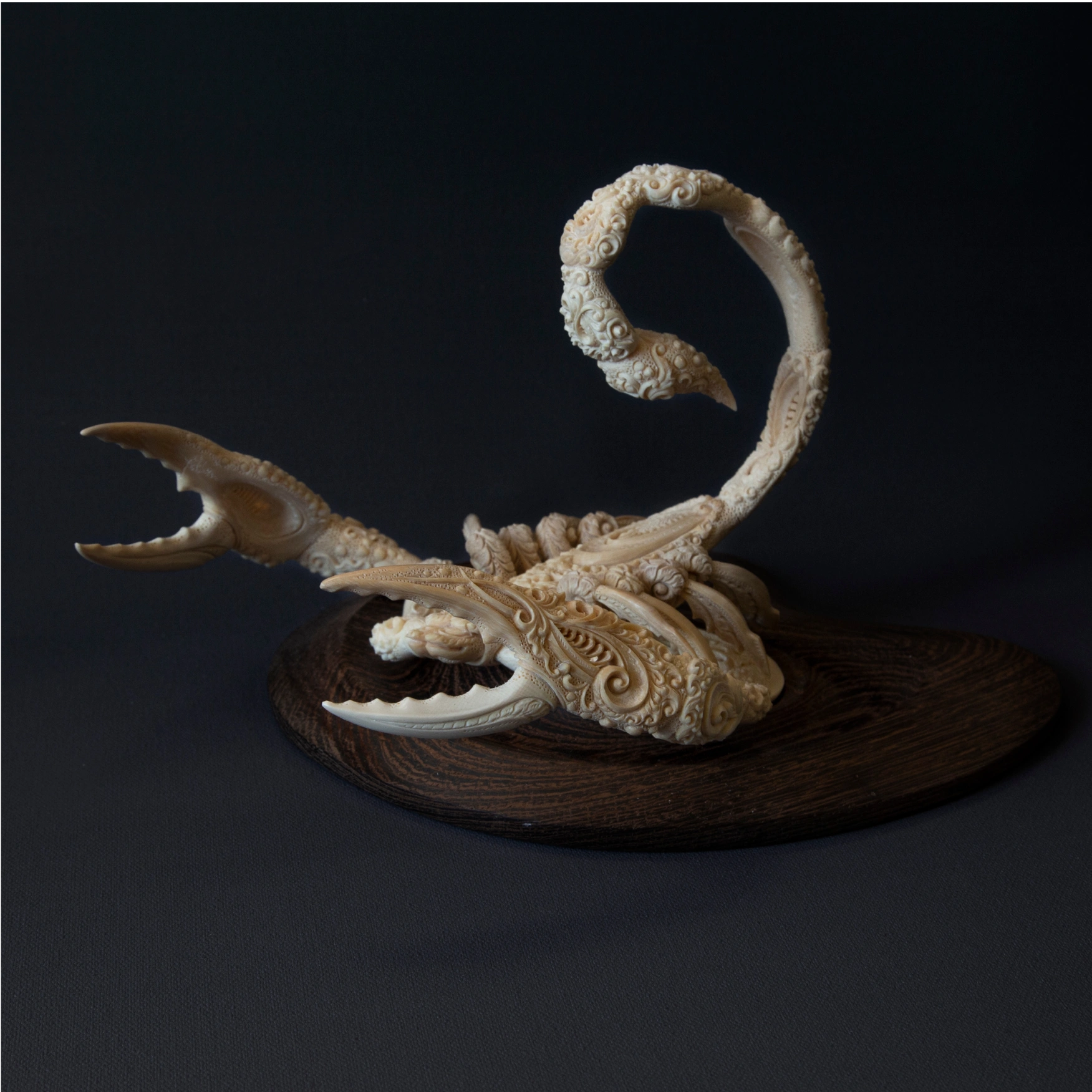 Mammoth ivory sculpture “Scorpion” high quality mammoth tusk - preview photo 2123