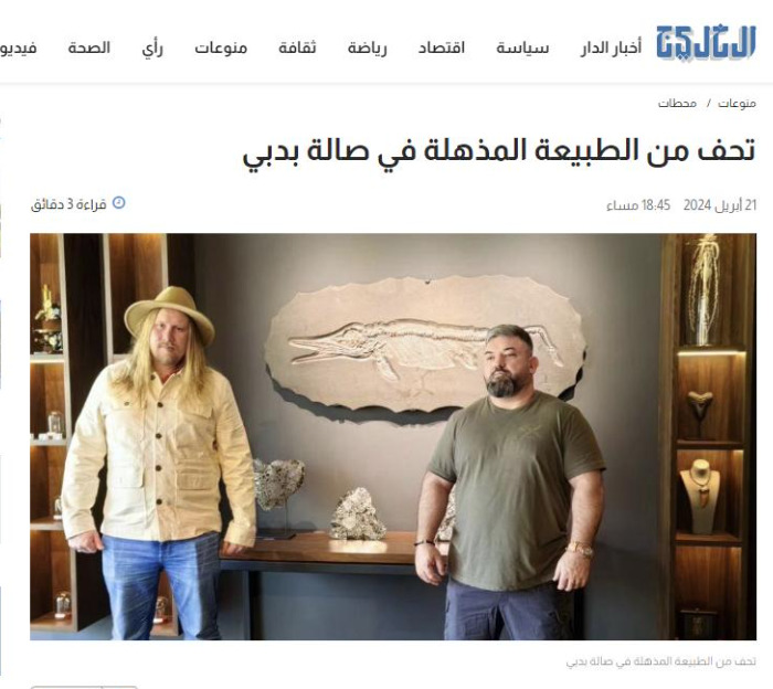 تحف من الطبيعة المذهلة في صالة بدبي (Amazing natural masterpieces in a gallery in Dubai)
