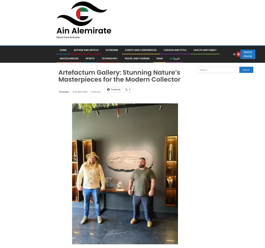 Artefactum Gallery: Stunning Nature’s Masterpieces for the Modern Collector