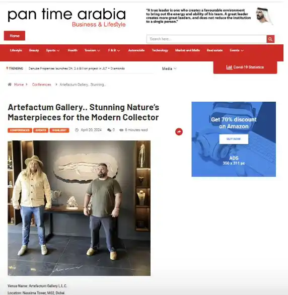 Artefactum Gallery. Stunning Nature’s Masterpieces for the Modern Collector
