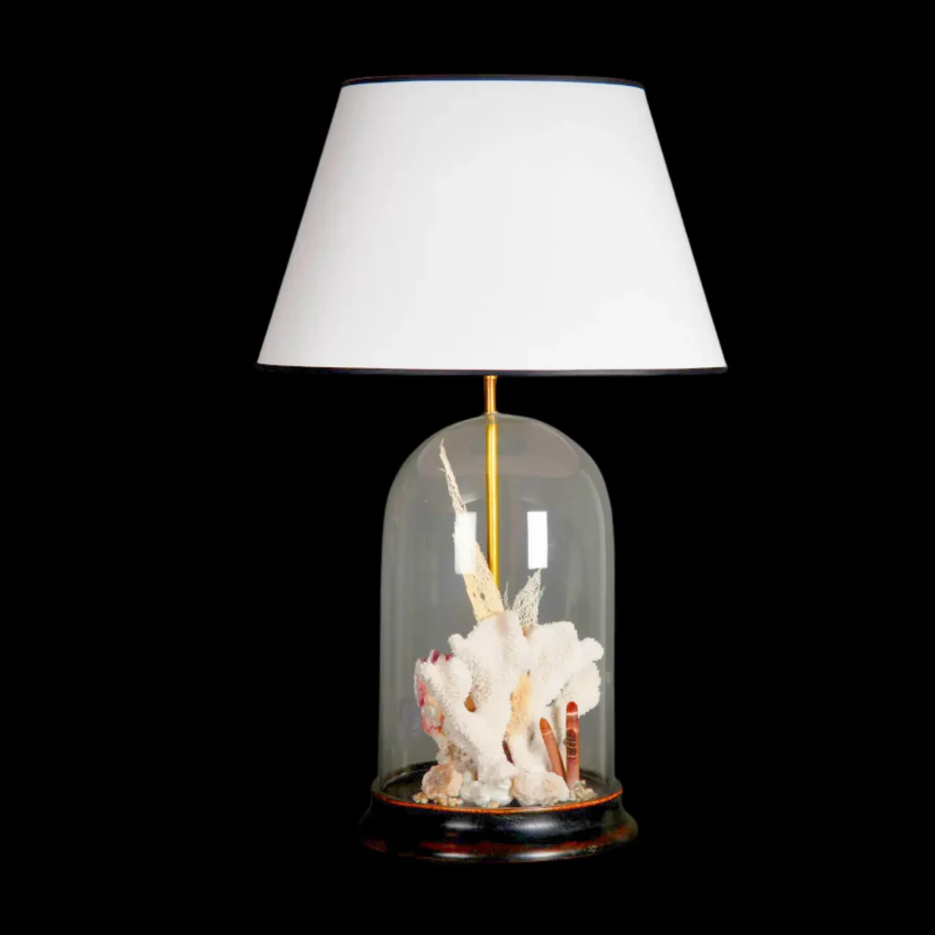Light in Glass Globe with Seashells – A Window to the Ocean’s Beauty