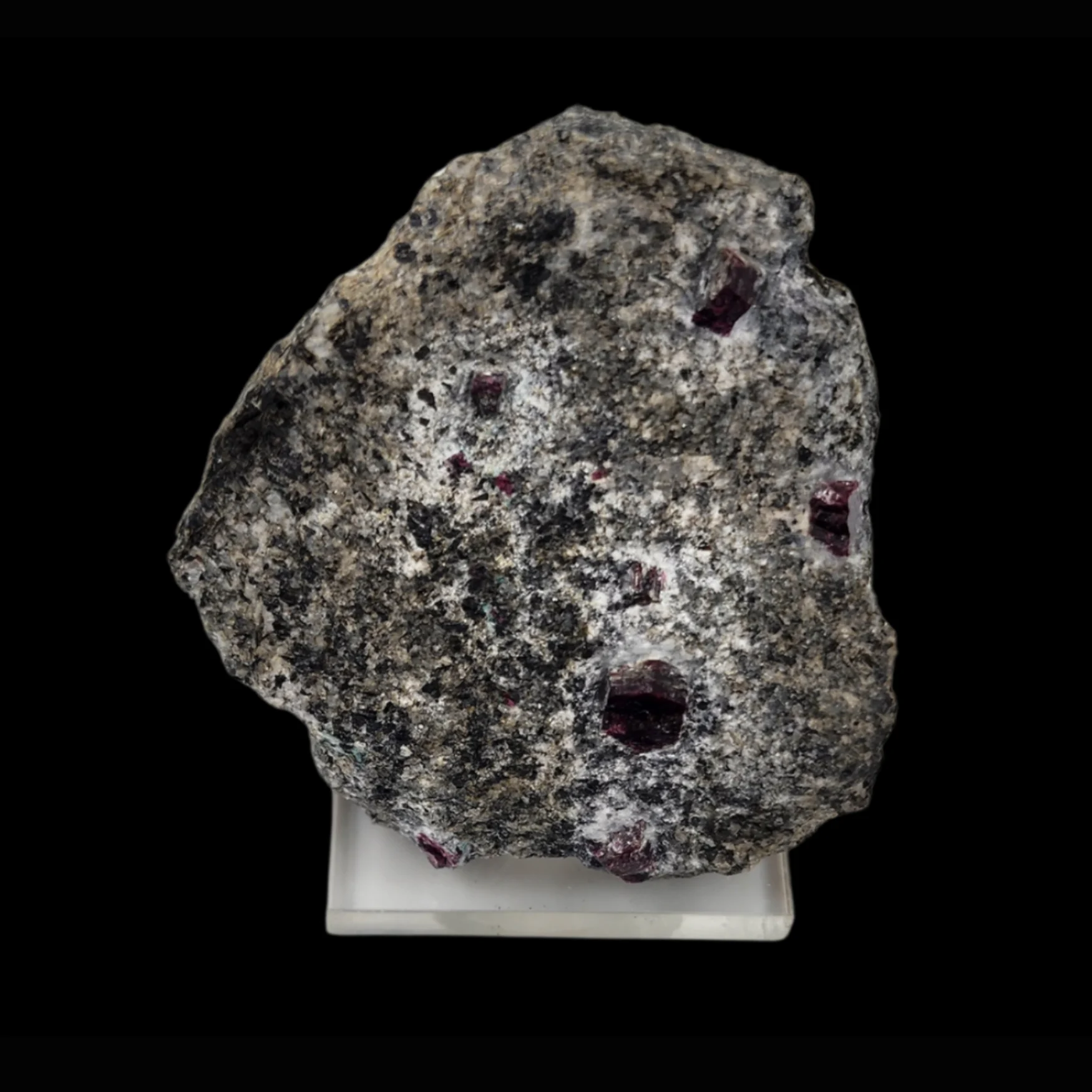 MS -2.1 Crystals of Red Corundum in crystalline schist - preview photo 1123