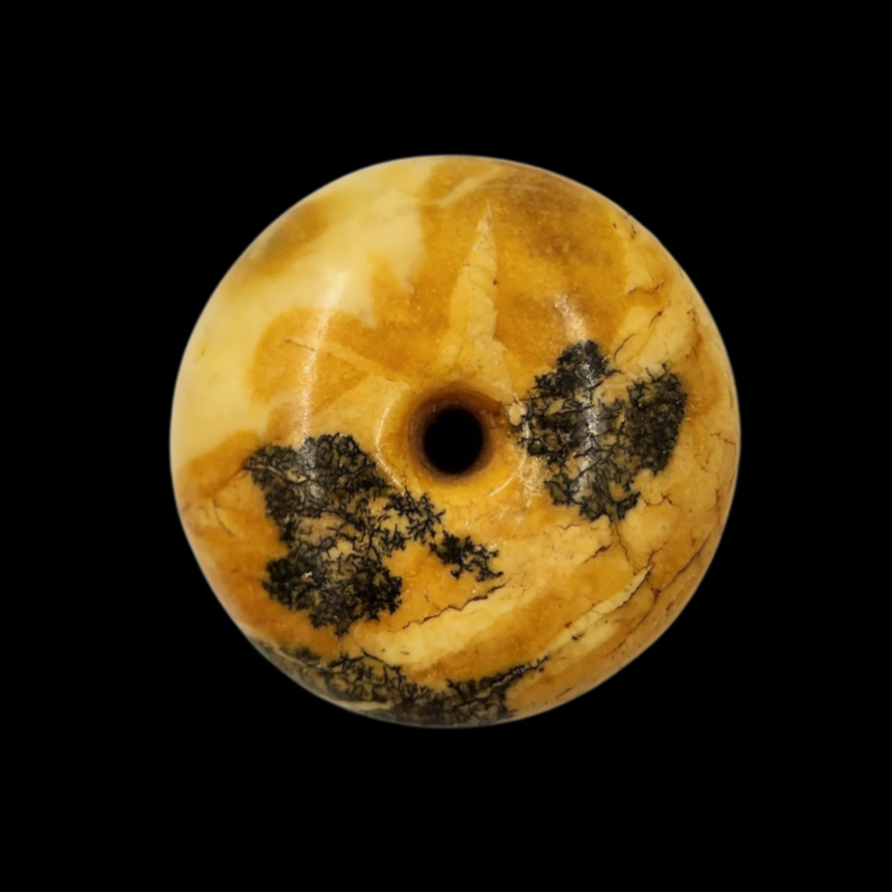 MT-123-1 Polished Bead of Succinite (Baltic Amber) – A Golden Relic of Prehistoric Nature - preview photo 2123