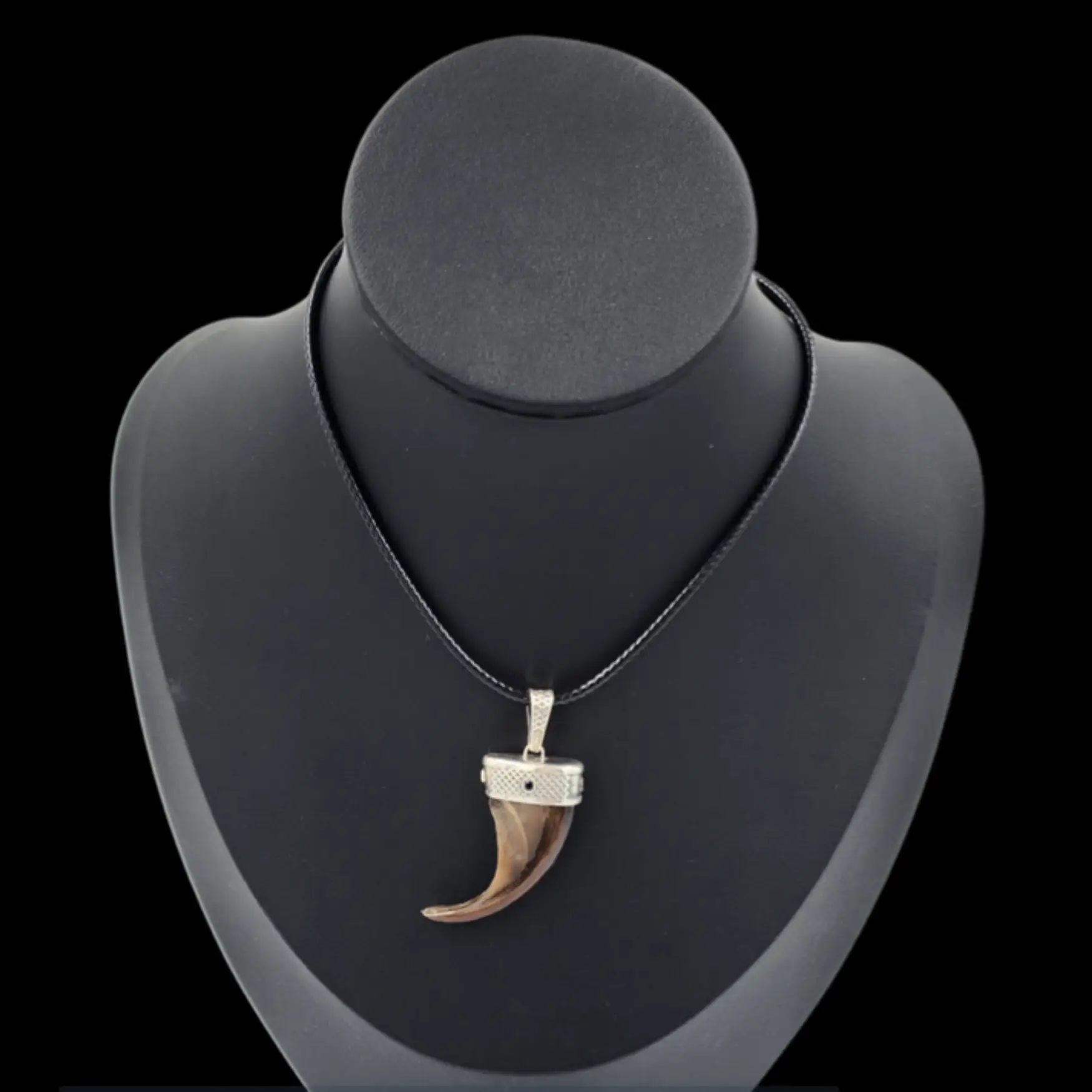 Brown Bear Claw Pendant with Silver Mount – A Powerful Symbol of the Wild - preview photo 2123