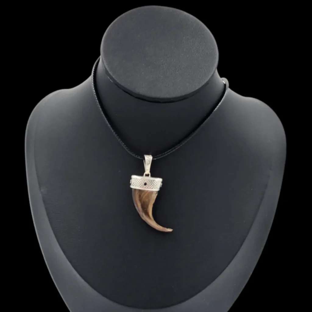Brown Bear Claw Pendant with Silver Mount – A Powerful Symbol of the Wild