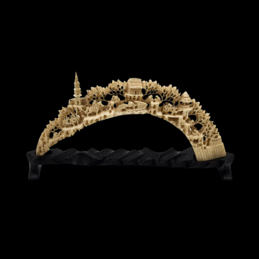 13 Japanese table decoration made from hippopotamus tusk123