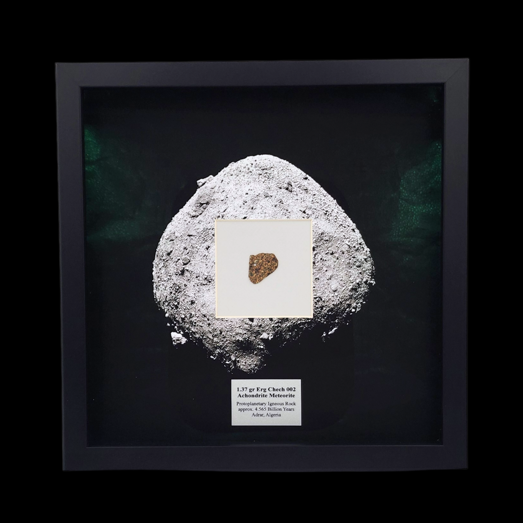 1.37 gr Erg Chech 002 Achondrite Meteorite - Protoplanetary Igneous Rock, 4.565 Billion Years - preview photo 1123