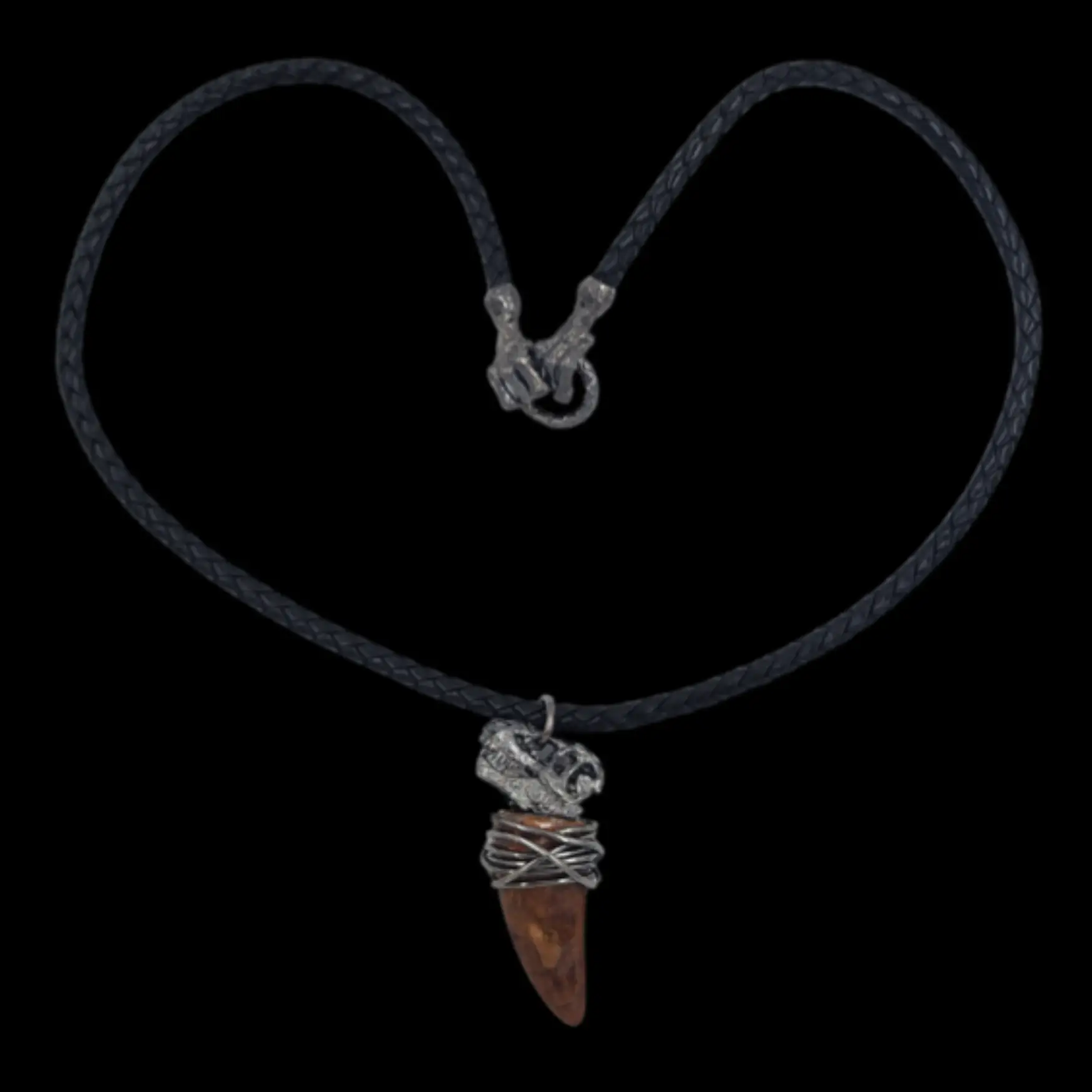 Silver pendant with Carcharodontosaurus tooth, 5.1. cm - preview photo 2123