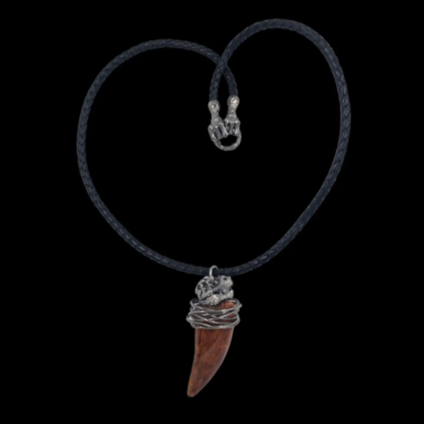 Silver pendant with Carcharodontosaurus tooth, 7.2 cm - preview photo 2123