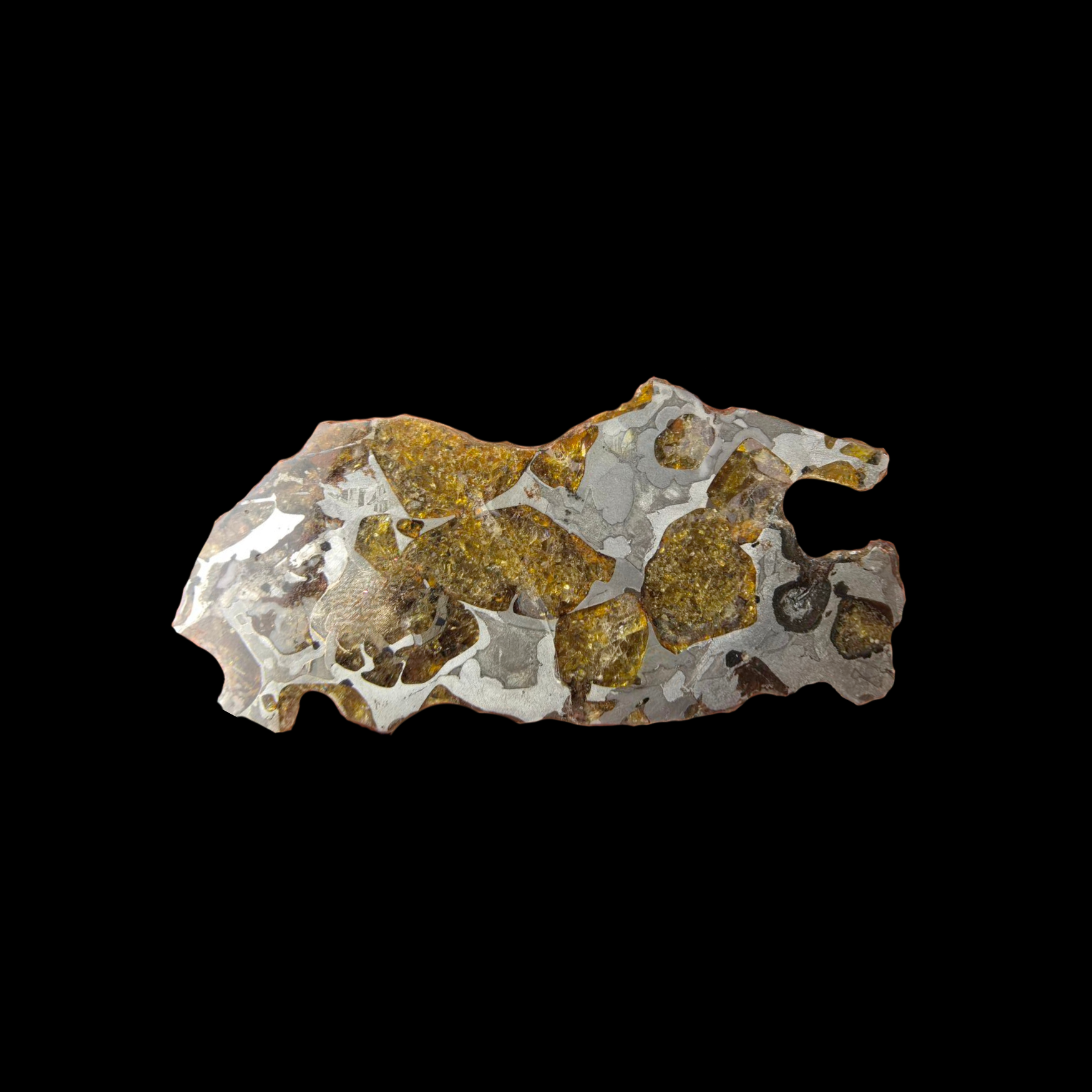 9,178 gr Omolon Pallasite meteorite with Widmanstätten pattern, 4 bln years old - preview photo 1123