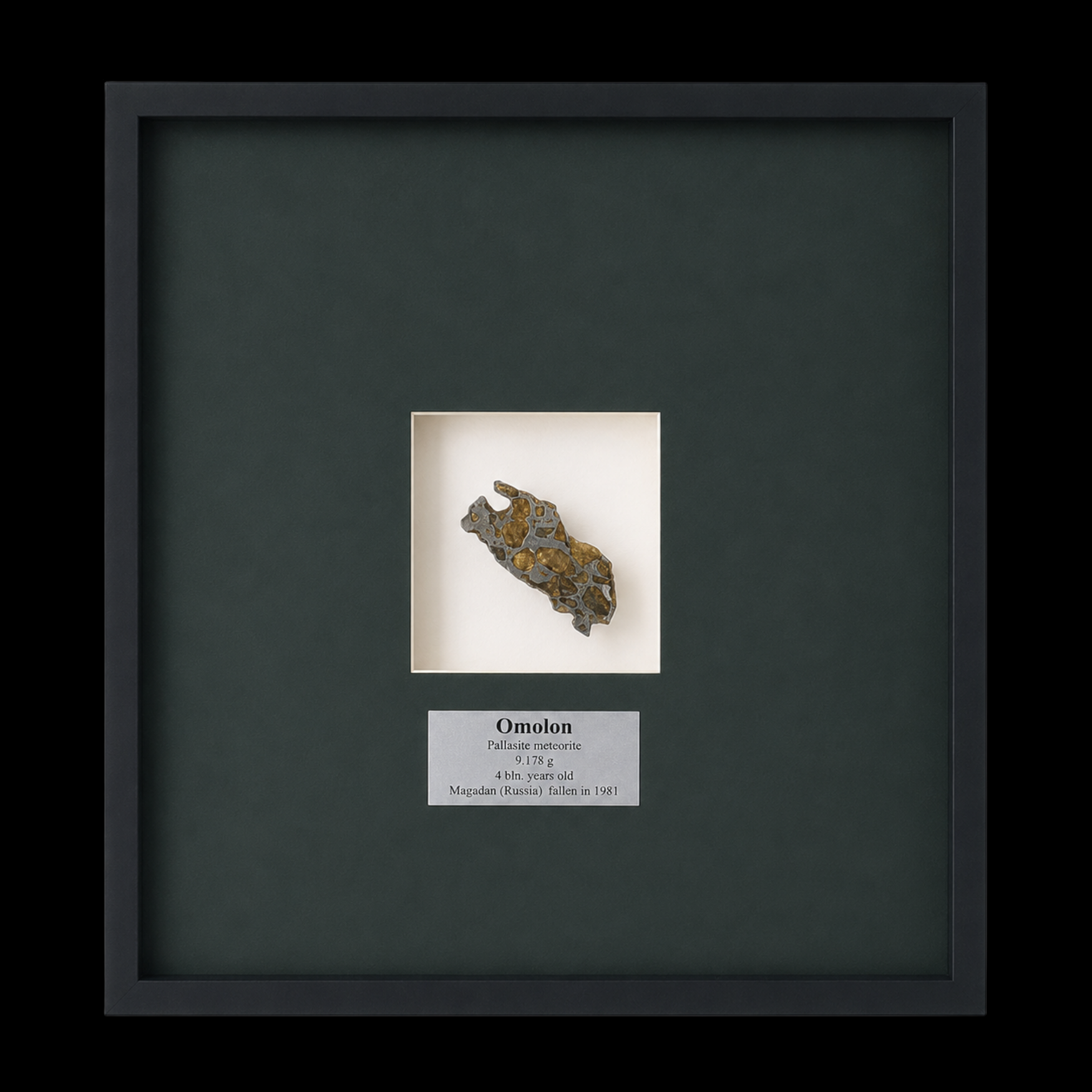 9,178 gr Omolon Pallasite meteorite with Widmanstätten pattern, 4 bln years old - preview photo 1123