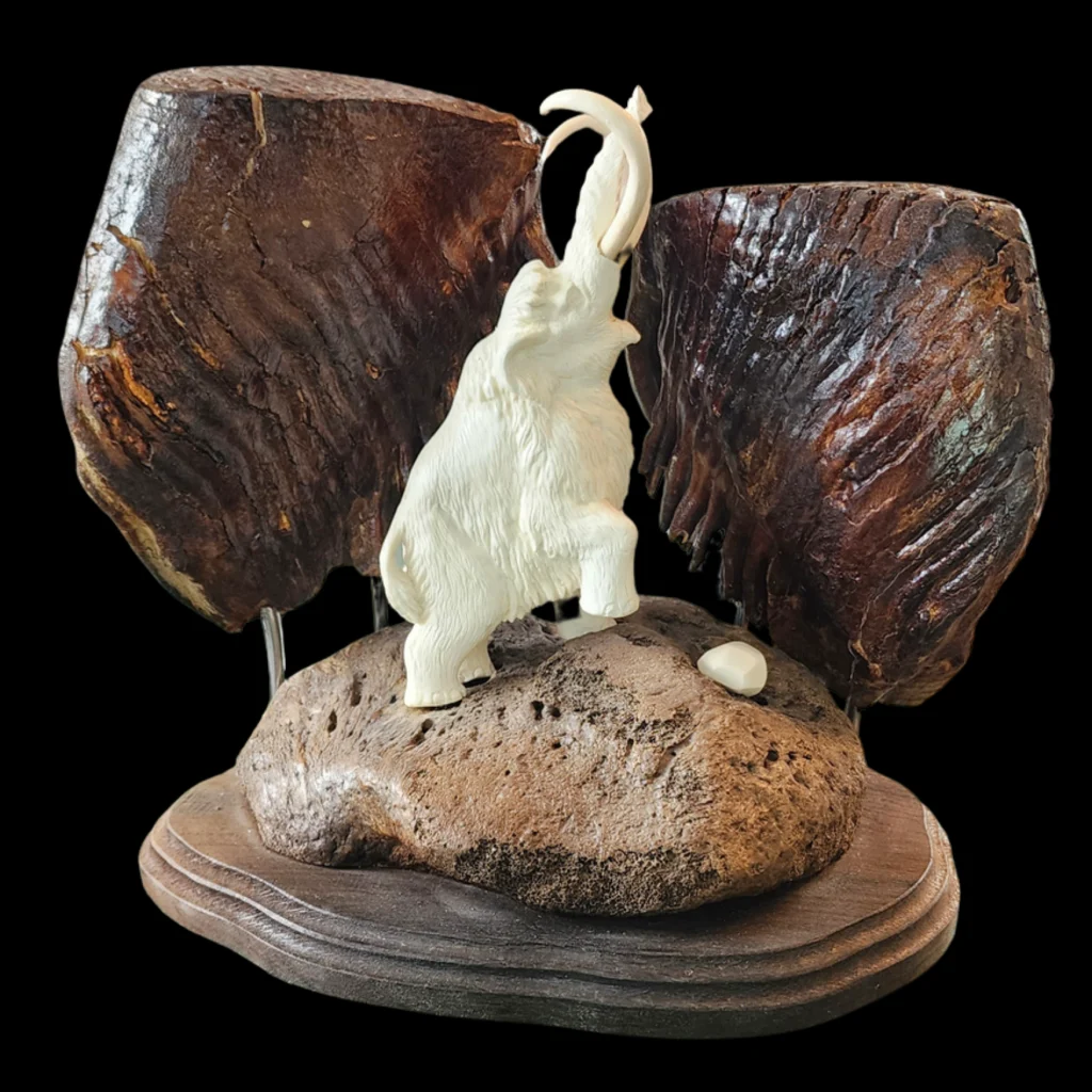 Woolly Mammoth Between Ancient Molars