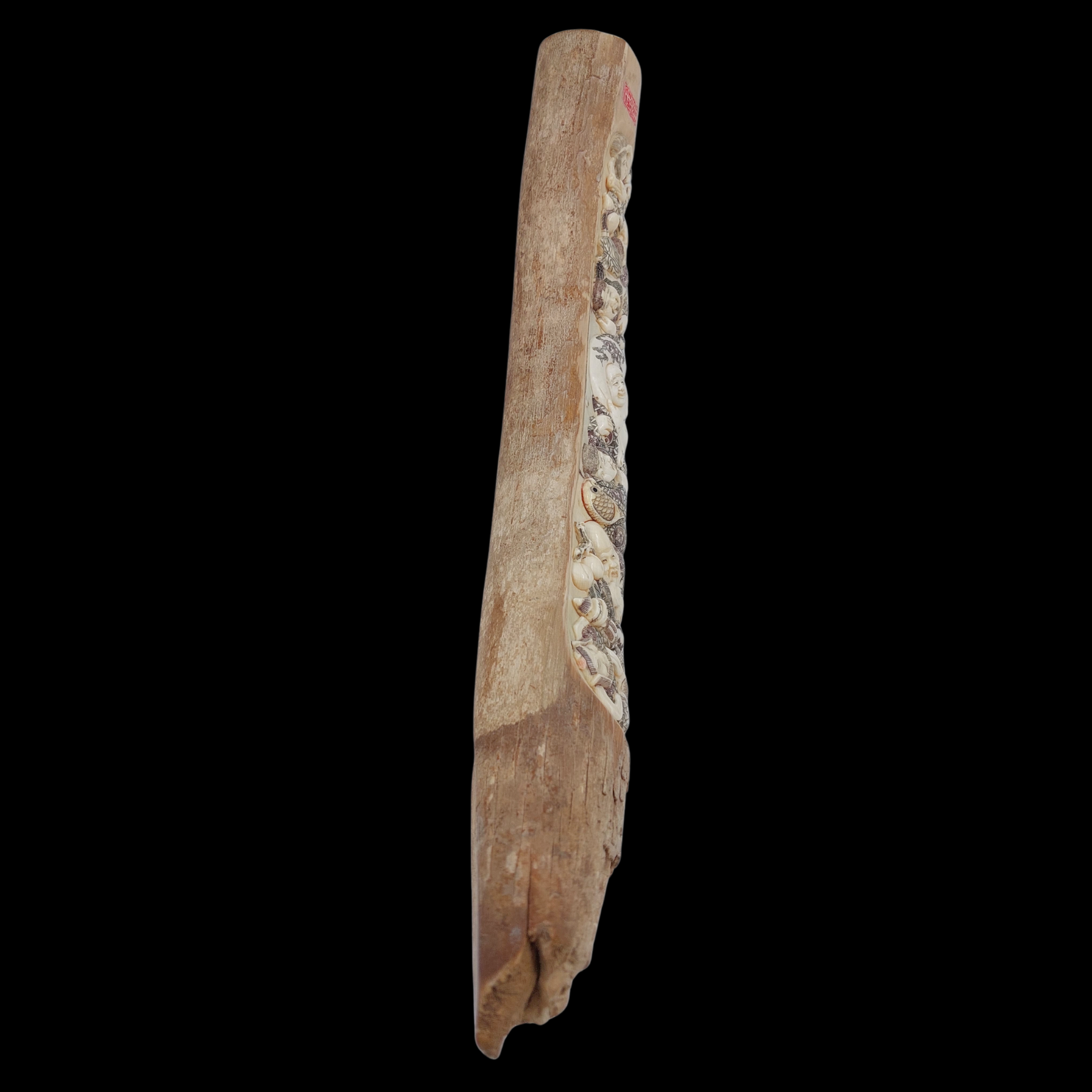 Seven Lucky Gods on Prehistoric Walrus Tusk - preview photo 5123