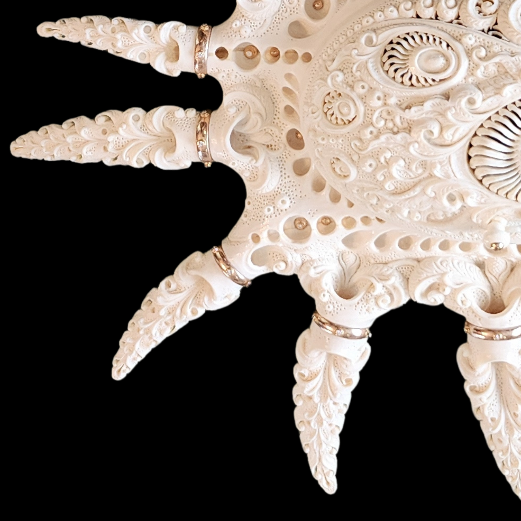 Mammoth Ivory Casket with Gold and Diamonds - preview photo 4123