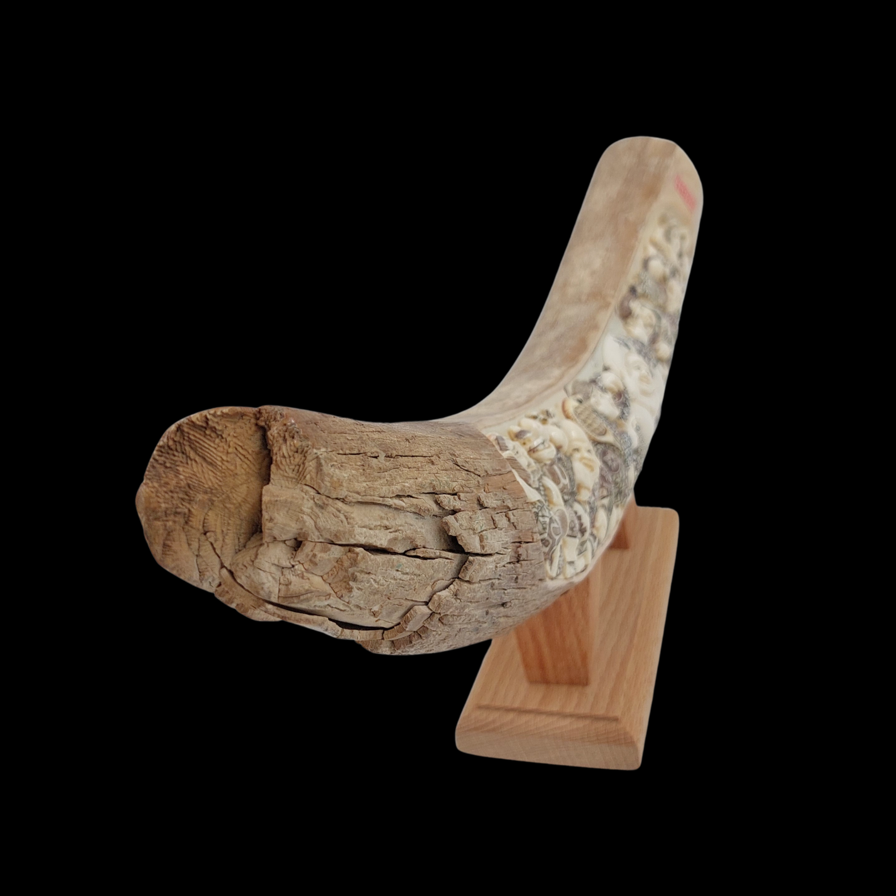Seven Lucky Gods on Prehistoric Walrus Tusk - preview photo 4123